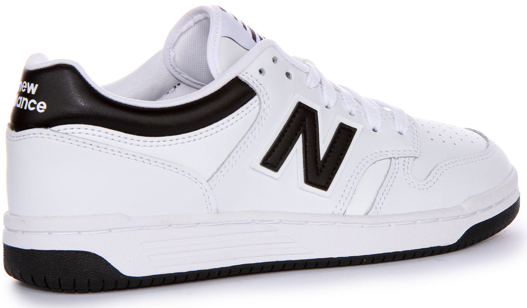 New Balance BB 480 LBK In White Black