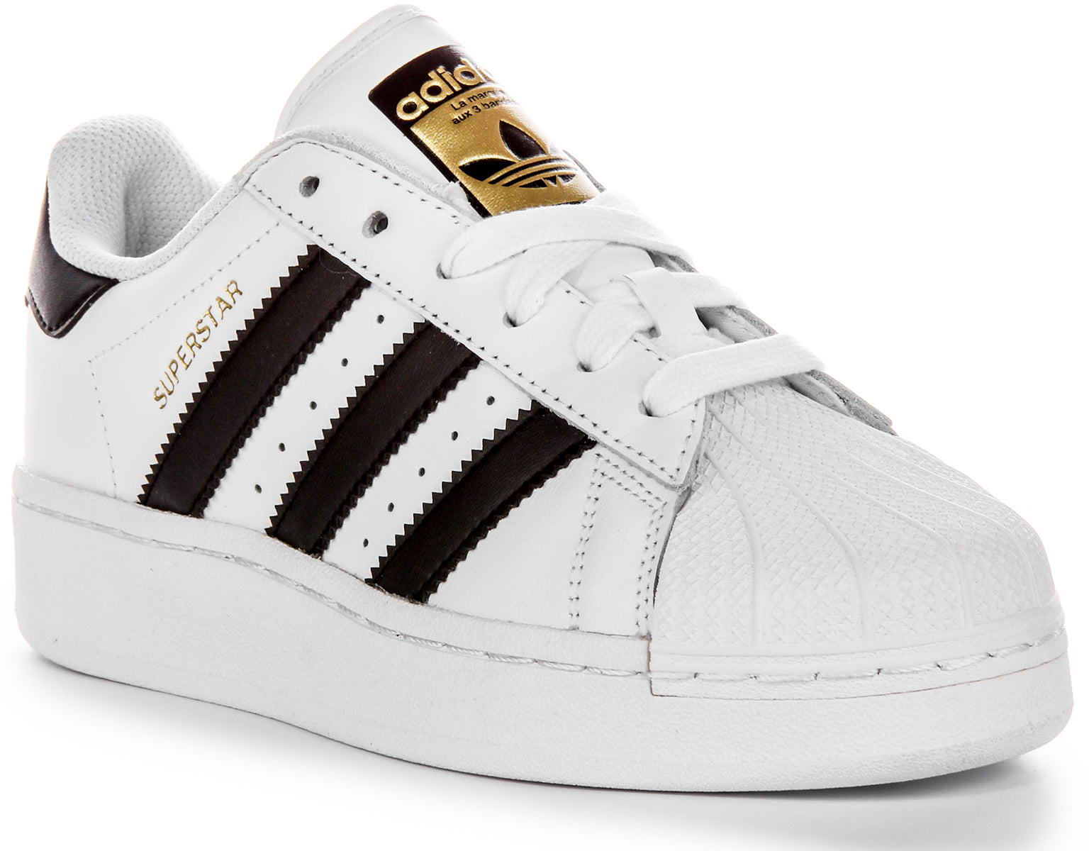 Super star adidas blanche et noir on sale