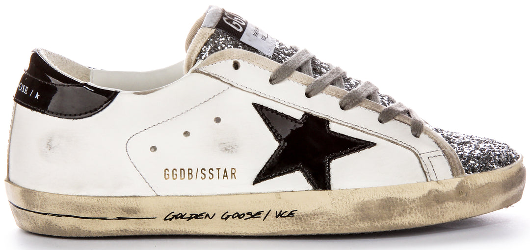 Golden Goose Super Star In White Black For Women