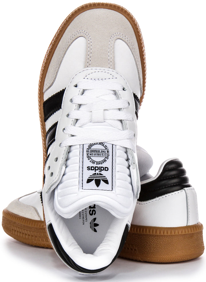 Adidas Samba XLG J In White Black For Youth