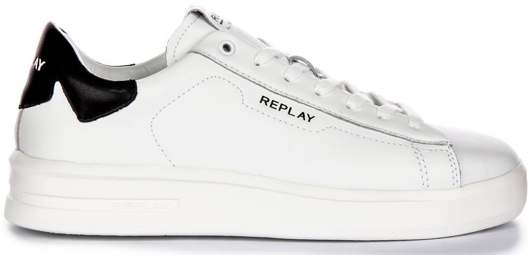 Replay University M Dt In White Black For Men Smart Trainers