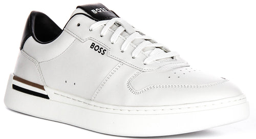 Boss Clint Tennis In White Black For Men
