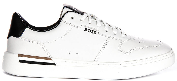 Boss Clint Tennis In White Black For Men
