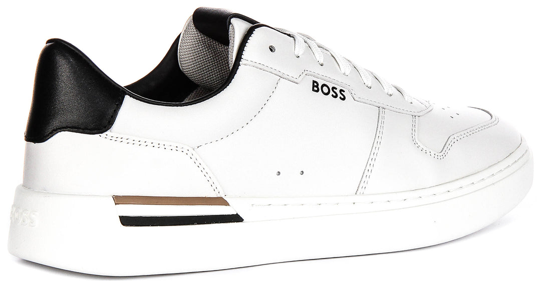Boss Clint Tennis In White Black For Men