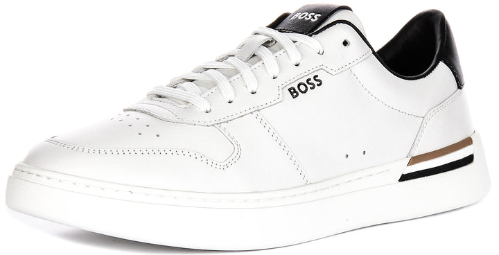 Boss Clint Tennis In White Black For Men