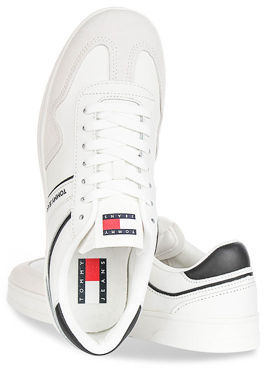 Tommy Hilfiger Greenwich Leather In White Black For Men