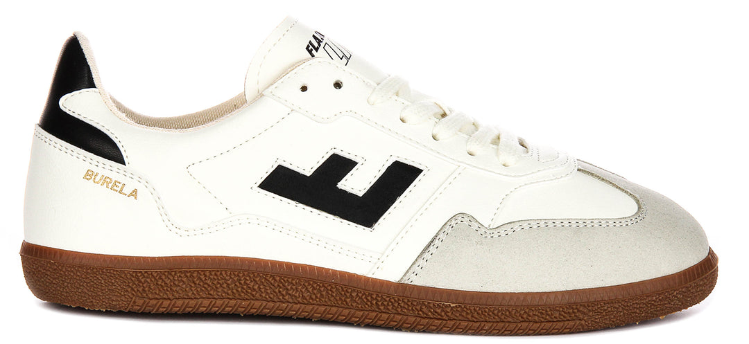 Flamingos Life Burela Slim In White Black Sneakers