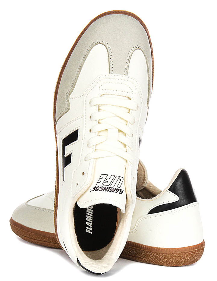 Flamingos Life Burela Slim In White Black Sneakers