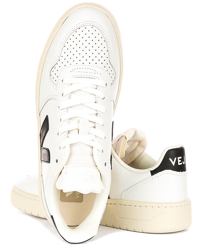 Veja V10 Prime Leder in Weiß Schwarz für Damen
