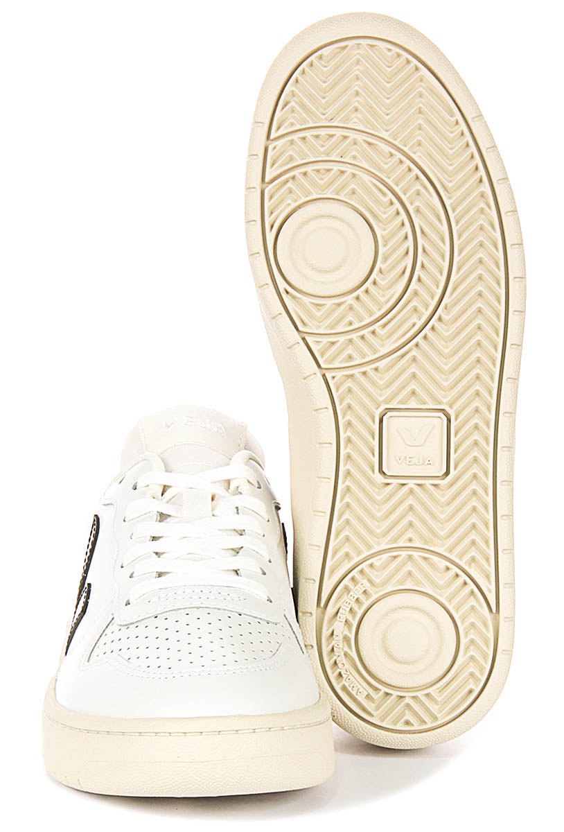 Veja V10 Prime Leder in Weiß Schwarz für Damen