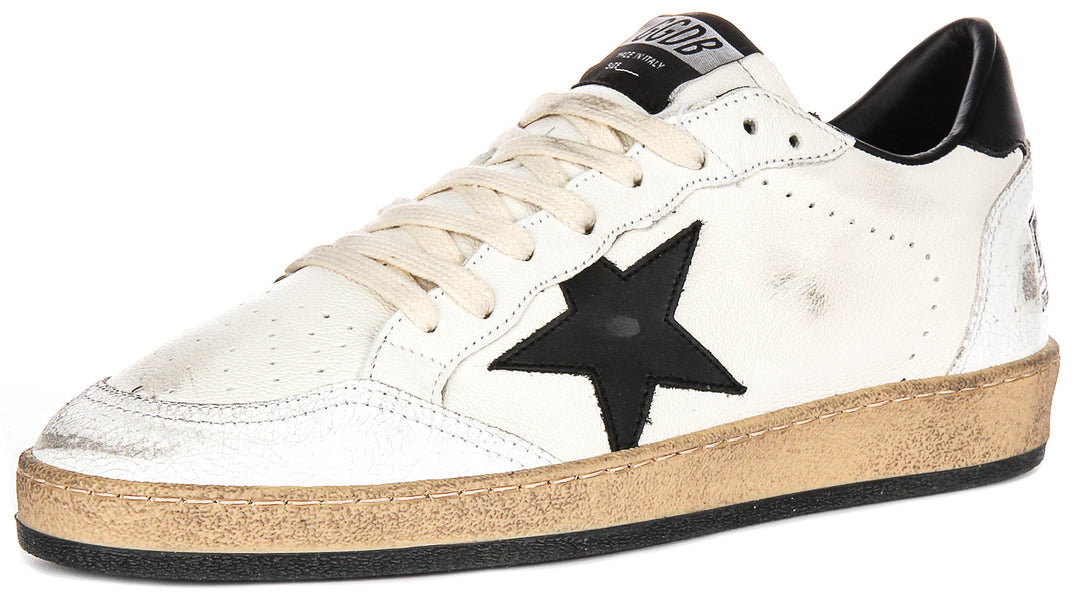 Golden Goose Ball Star In White Black for Men