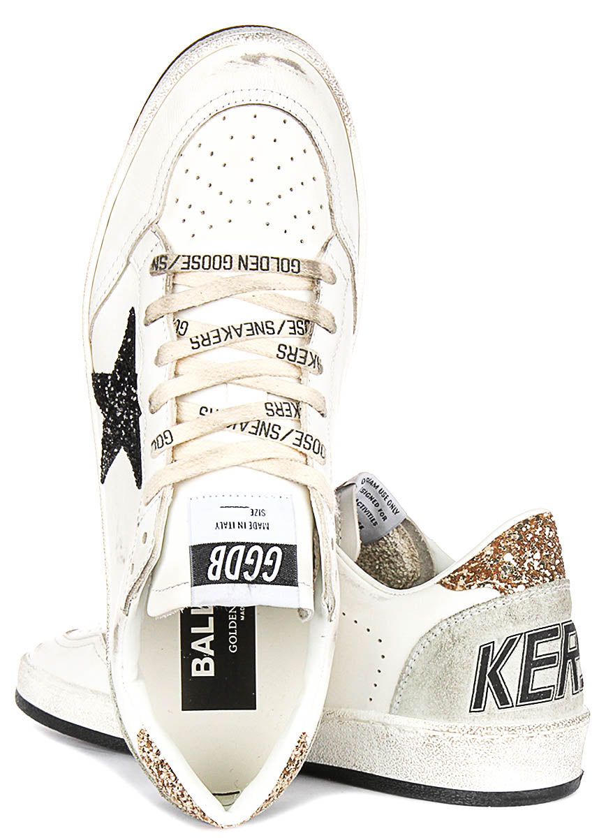 Golden Goose Ball Star In White Black for Women