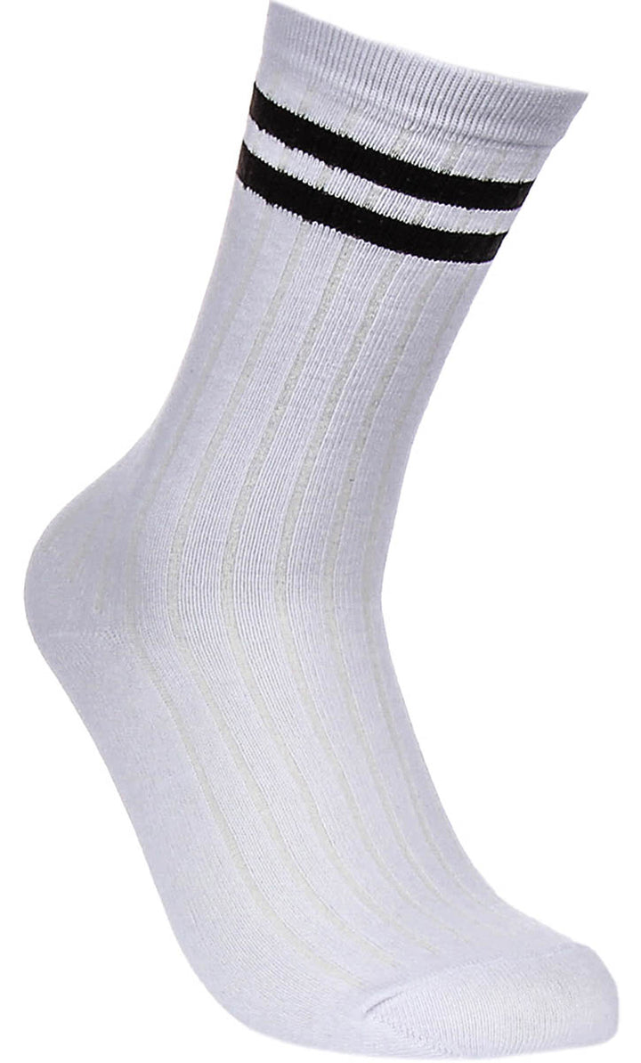 Justinreess England 2P Stripe W In White Black For Women