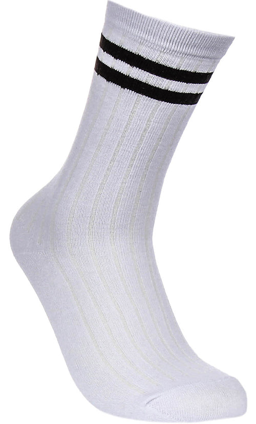 Justinreess England 2P Stripe W In White Black For Women