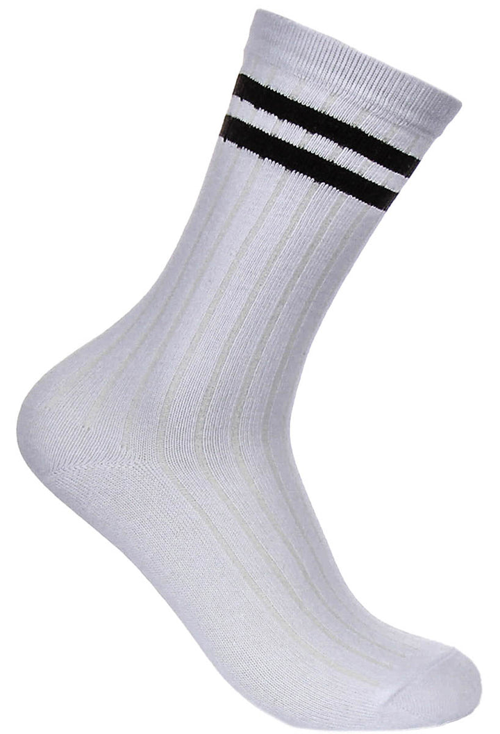 Justinreess England 2P Stripe W In White Black For Women
