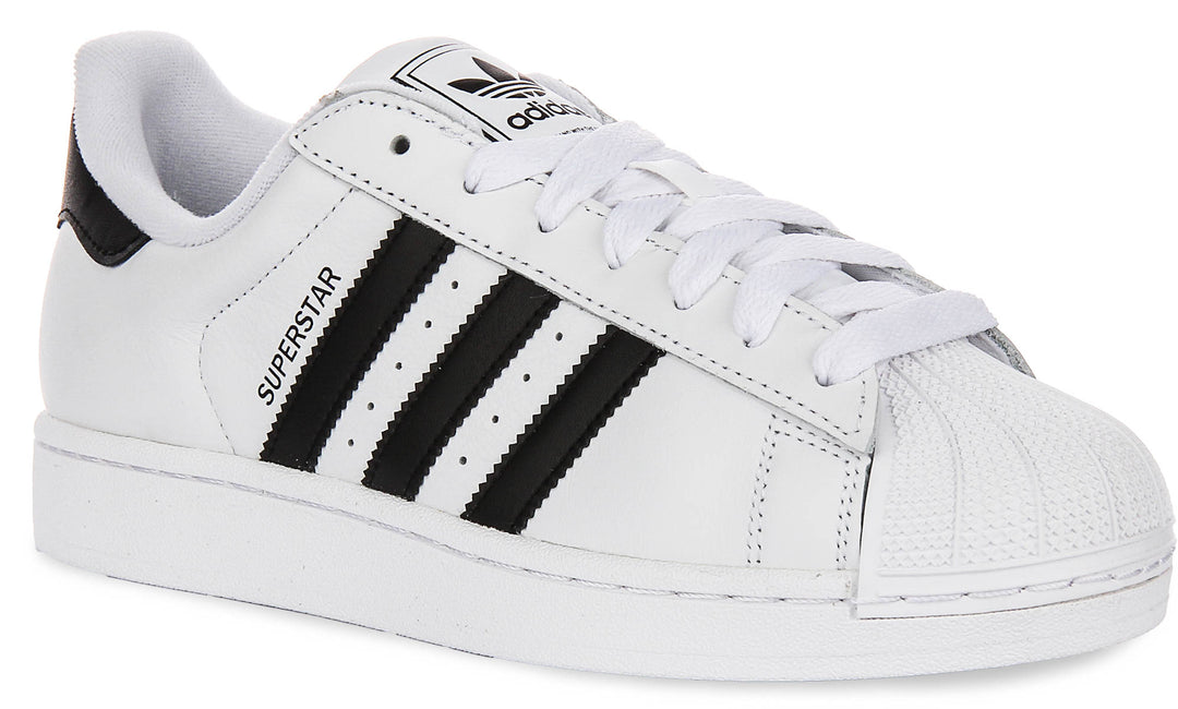 Adidas Superstar II In White Black