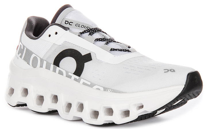 On Running Cloudmonster In White Black For Women