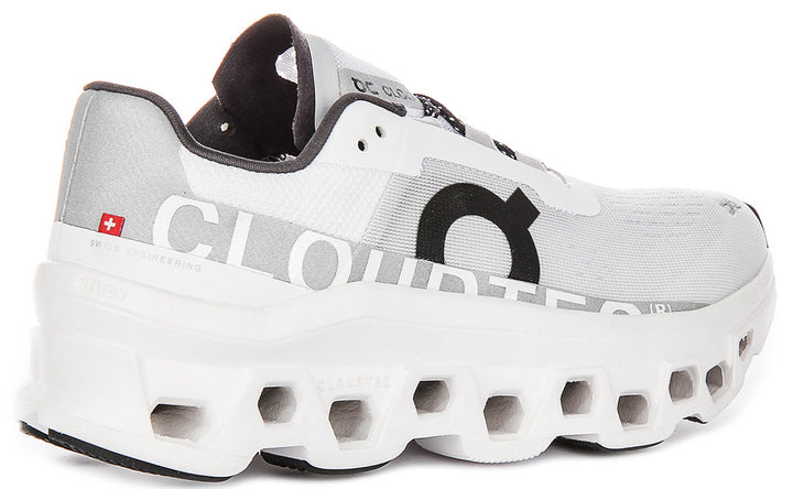 On Running Cloudmonster In White Black For Women