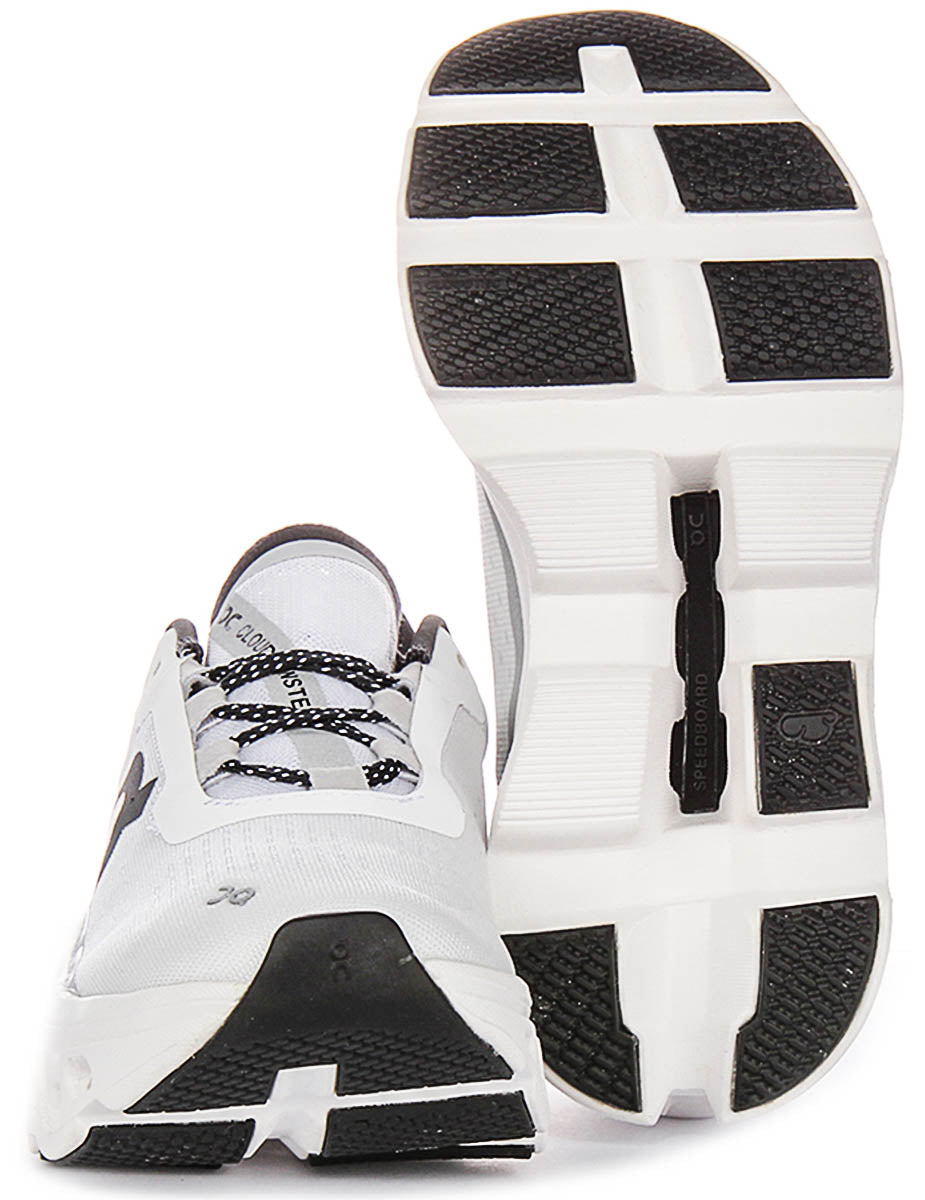 On Running Cloudmonster In White Black For Women