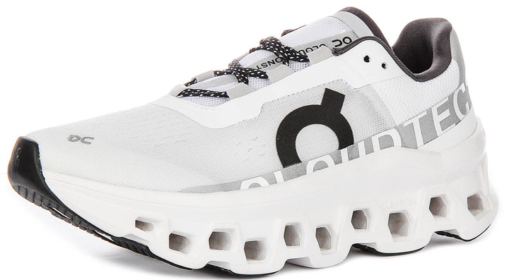 On Running Cloudmonster In White Black For Women