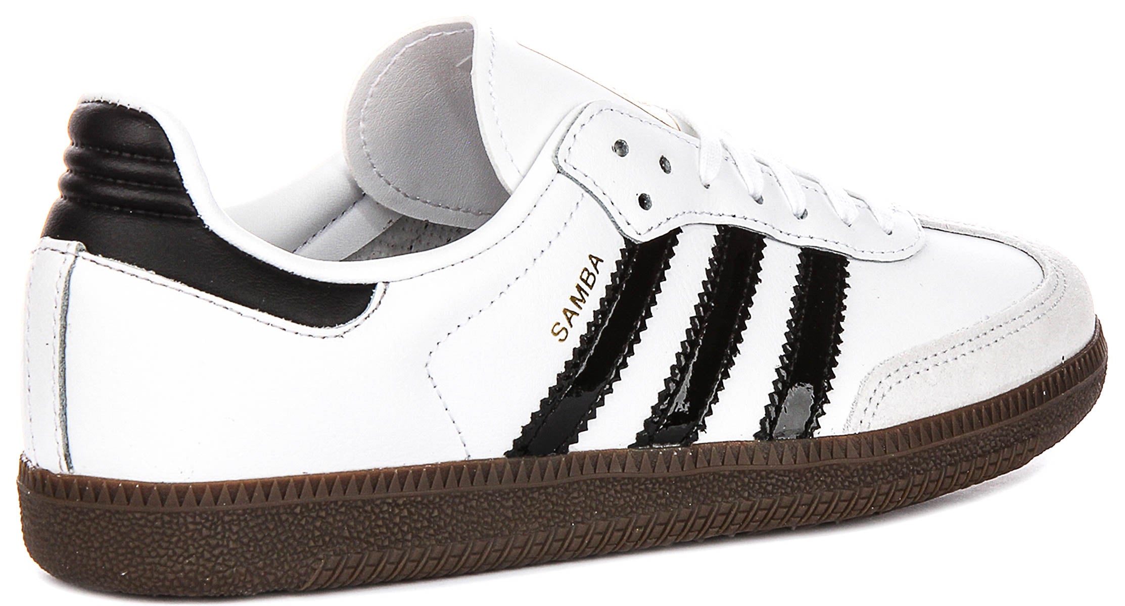 Adidas Samba Og J In White Black Patent For Youth | Lace up