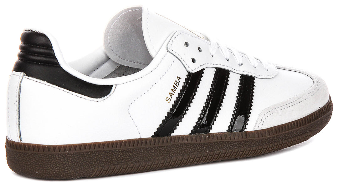 Adidas Samba OG J In White Black For Youth