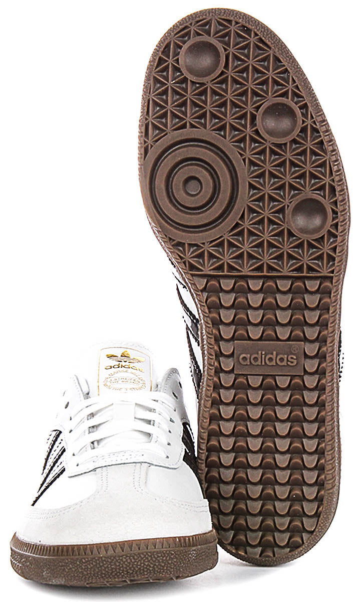 Adidas Samba OG J In White Black For Youth