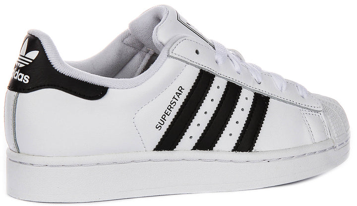 Adidas Superstar II In White Black For Youth