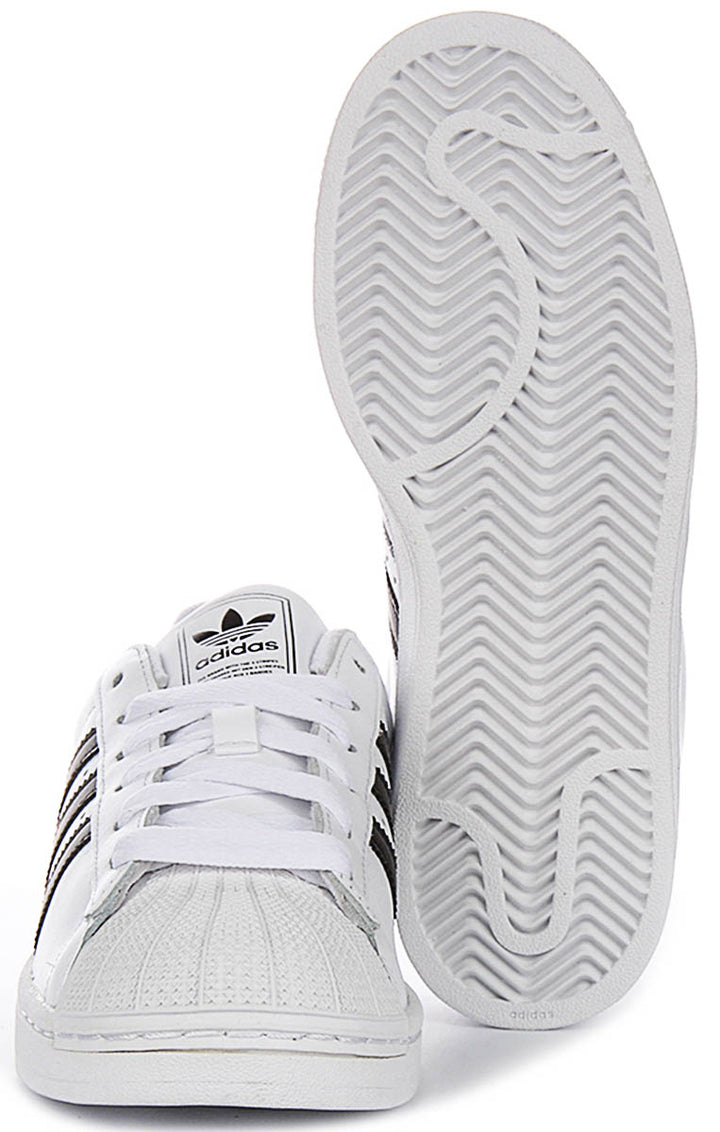 Adidas Superstar II In White Black For Youth