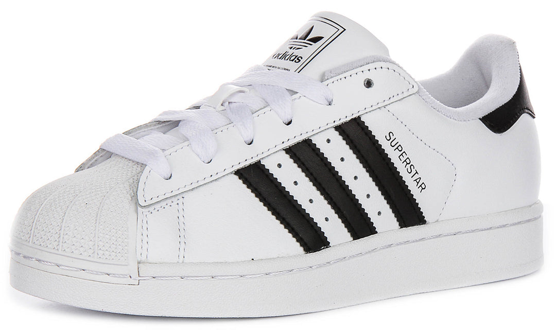 Adidas Superstar II In White Black For Youth