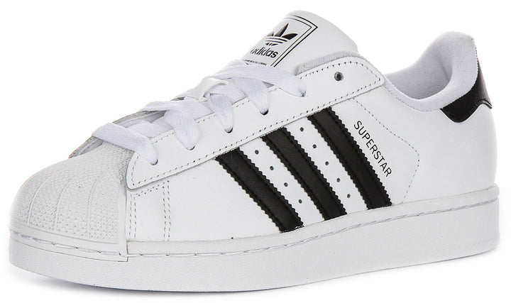 Adidas Superstar II In White Black For Youth
