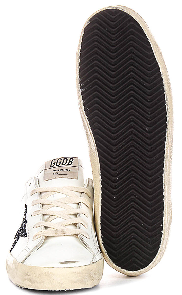 Golden Goose Super Star In White Black For Women