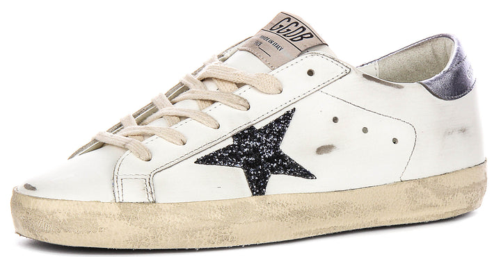 Golden Goose Super Star In White Black For Women