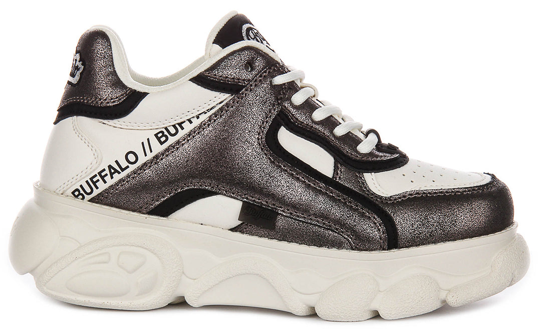 Buffalo CLD Echo In White Black For Women