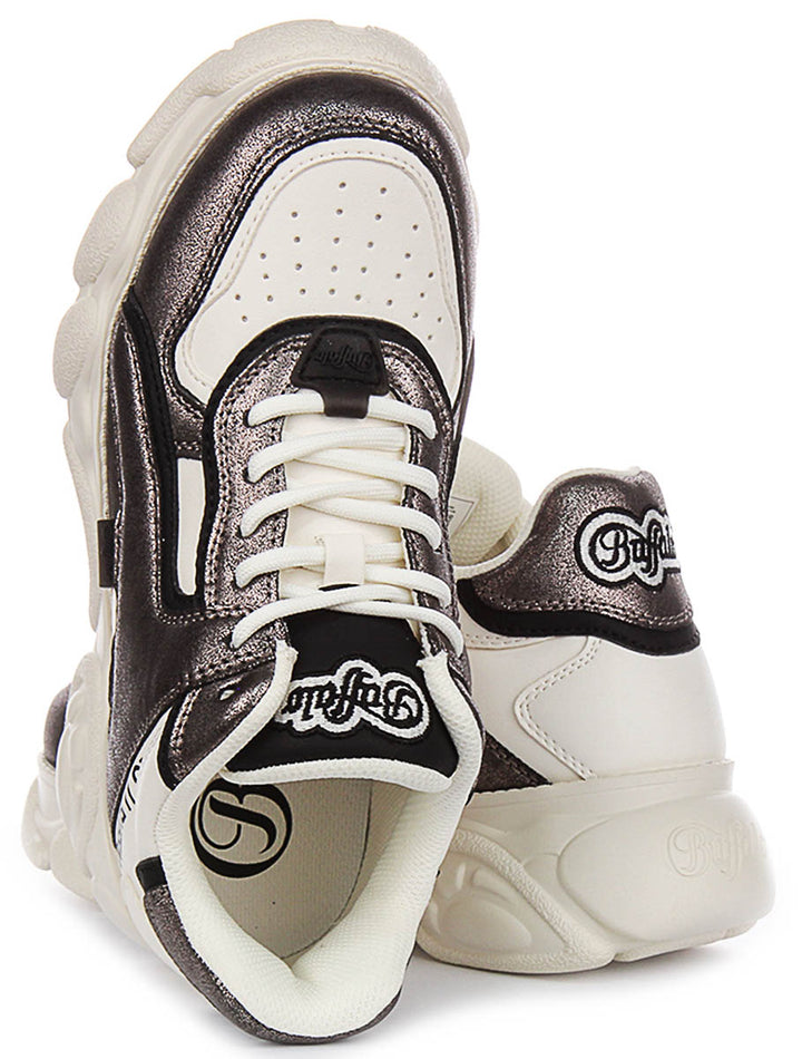 Buffalo CLD Echo In White Black For Women