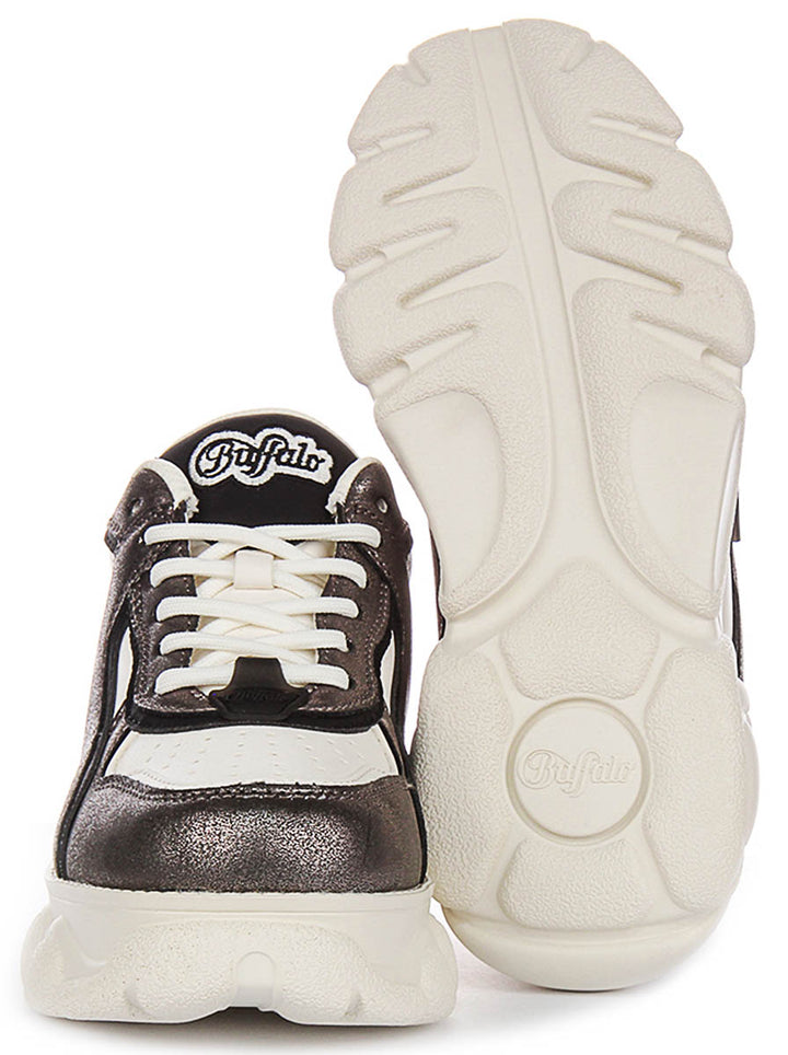 Buffalo CLD Echo In White Black For Women