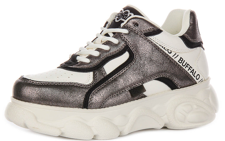 Buffalo CLD Echo In White Black For Women