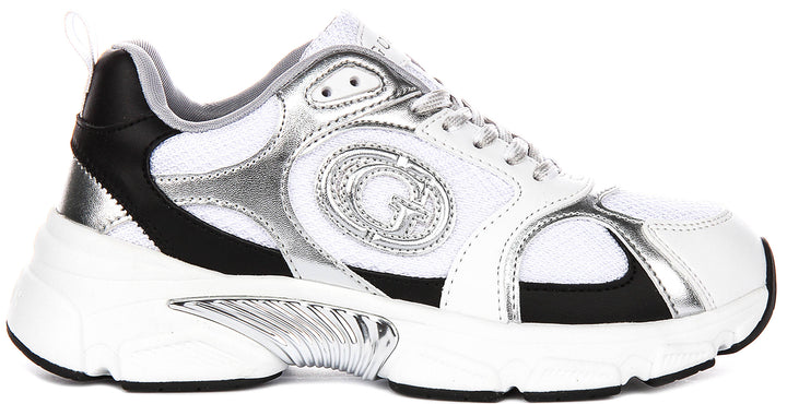 Guess Ibitha In White Black Sneakers For Women