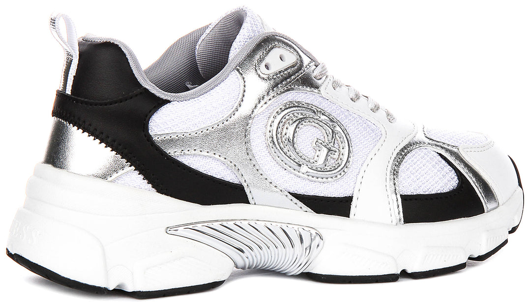 Guess Ibitha In White Black Sneakers For Women