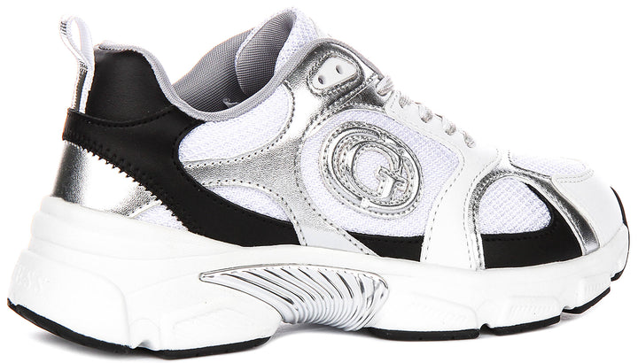 Guess Ibitha In White Black Sneakers For Women