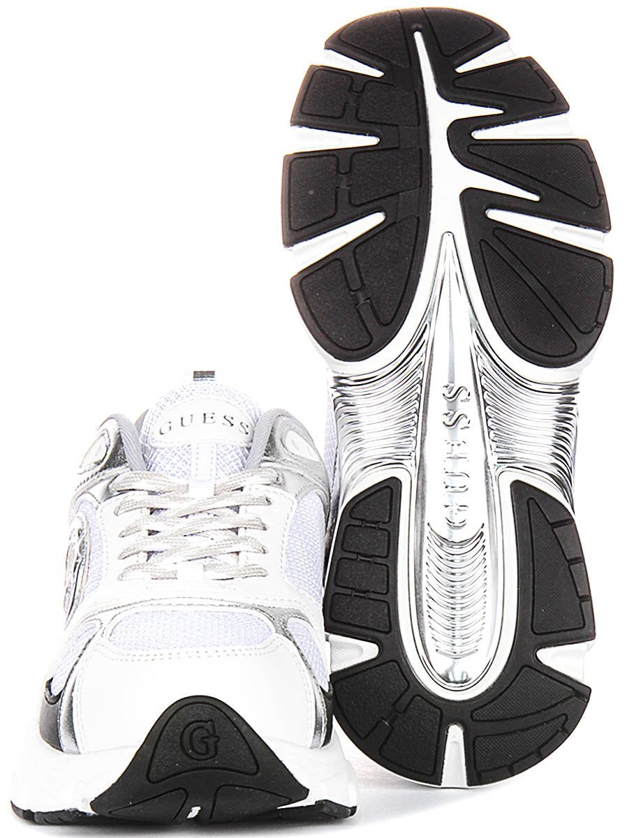 Guess Ibitha In White Black Sneakers For Women