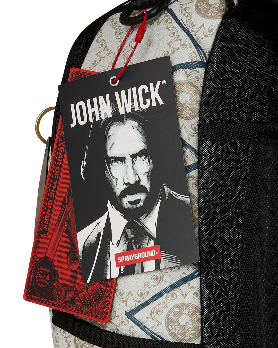 Sprayground John Wick Sketchy Backpack In White Black
