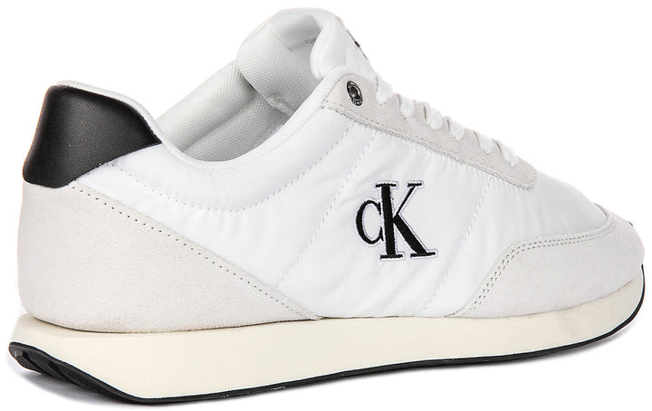 Calvin Klein Jeans Retro Runner In White Black For Men