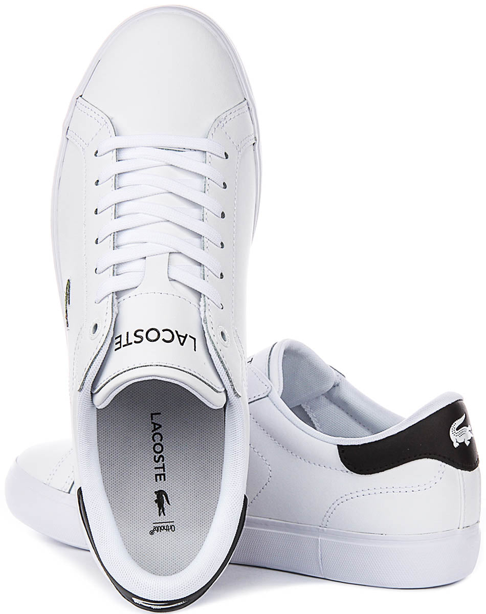 Lacoste Power Court In White Black For Men