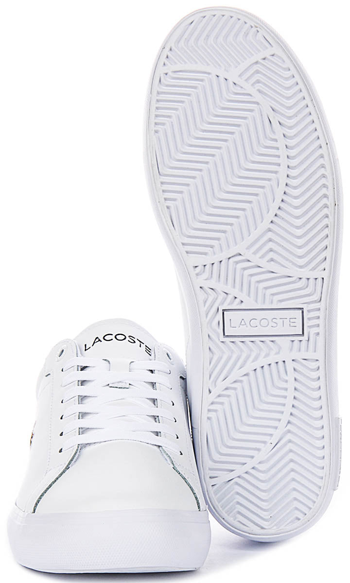 Lacoste Power Court In White Black For Men