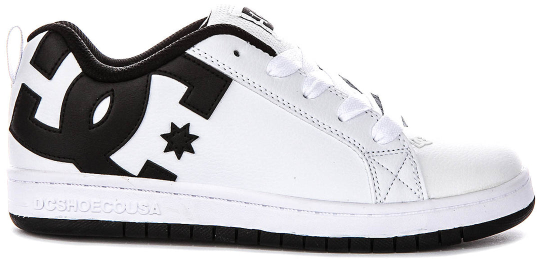 Dc Shoes Court Graffik In White Black For Youth
