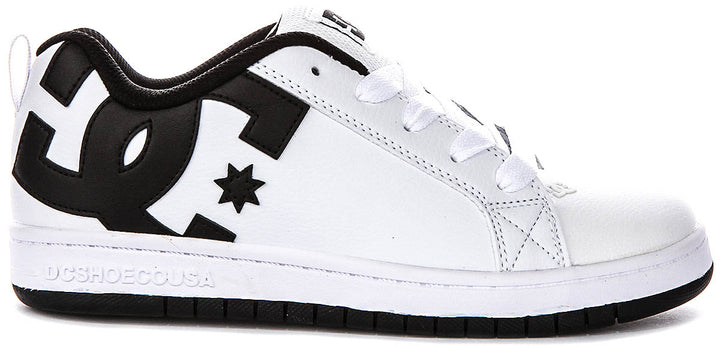 Dc Shoes Court Graffik In White Black For Youth