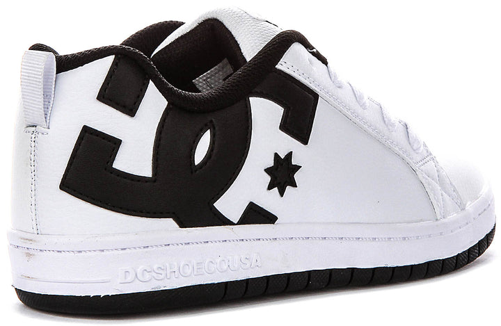 Dc Shoes Court Graffik In White Black For Youth