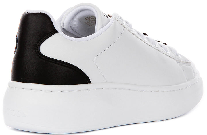 Guess Fionia Charms Sneakers In White Black For Women