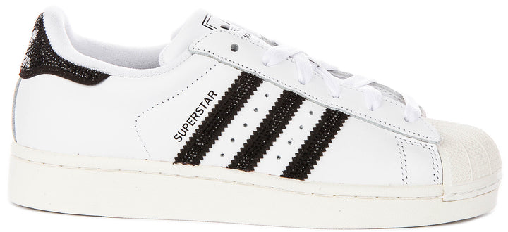 Adidas Superstar II Rhinestone In White Black For Women